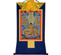 Thangka tibetano, pintura de thangka, tapiz budista, Shakyamuni en el árbol del refugio, conversión de Buda Gautama, arte de pintura de Thangka tibetano, brocado de Thangka budista, tapiz de Buda con