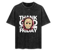 Thank God It's Friday Men T-Shirt Black Unisex Tops Casual tee L
