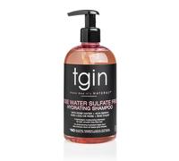 Thank God It's Natural tgin Champú hidratante sin sulfatos de agua de rosas para cabello rizado, rizado y ondulado, con agua de rosas y bayas de acai, hidrata el cabello de baja porosidad, 13 onzas