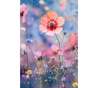 Thank You Dual Journal Notebook 165 pages combines blank and lined pages for Artist Women Men, Abstract colorful art softcover, blank pages for ... ruled pages for note taking, 5.25"×8"
