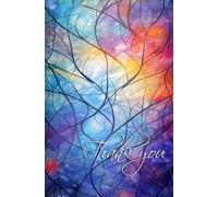 Thank You - Dual Journal Notebook 165 pages combines blank and lined pages for Artist Women Men, Floral Art softcover, blank pages for drawing, sketching, ruled pages for note taking, 5.25"×8"