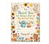 Thank you for being a part of my special day. Coloring book.: A joyful collection of cute, easy, and creative pages to thank little guests for coming
