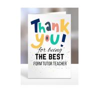 Thank you for being the best Form Tutor Teacher Card, Thanks, Thankyou, Miss you, Goodbye, Farewell, Gifts for men, women, gifts for Christmas, A5-156_197