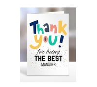 Thank you for being the best Manager, Colleagues, Work card, gifts for men, women, male female, him her, gifts for Christmas, to say thank you, A5-140_134