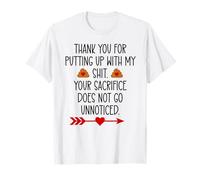 Thank You for Putting Up with My Shit Work Funny Coworker Camiseta