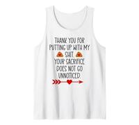 Thank You for Putting Up with My Shit Work Funny Coworker Camiseta sin Mangas