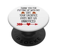 Thank You for Putting Up with My Shit Work Funny Coworker PopSockets PopGrip Adhesivo