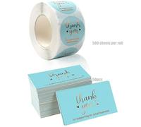Thank You for Supporting My Small Business Cards and Sticker Gold Foil Thank Card for Retail Stores Package Insert Thank Cards and Sticker Set