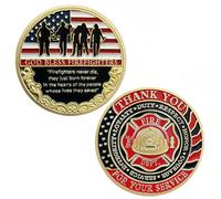 Thank You for Your Service Firefighters Challenge Coin God Bless Fireman's Prayer Coin