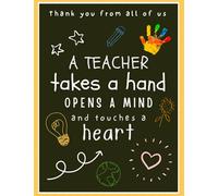 Thank You From All Of Us Book. End Of The Year Teacher Gifts From Students.: Teacher Keepsake Gift. Class Autograph Book. Teacher Appreciation. Elementary. Middle School. Primary. Retirement
