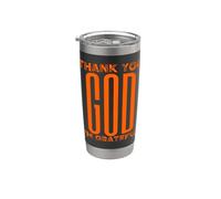 Thank You God I'm Grateful Christian Acción de Gracias Hombres Mujeres Vaso térmico de acero inoxidable de doble pared