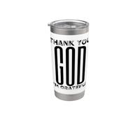 Thank You God I'm Grateful Christian Acción de Gracias Hombres Mujeres Vaso térmico de acero inoxidable de doble pared
