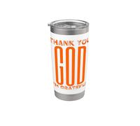 Thank You God I'm Grateful Christian Acción de Gracias Hombres Mujeres Vaso térmico de acero inoxidable de doble pared