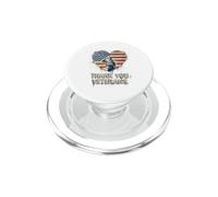 Thank You Veterans American Flag Veterans Day PopSockets PopGrip para MagSafe