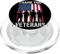 Thank You Veterans Bandera Desgastada Orgullo Día de PopSockets PopGrip para MagSafe