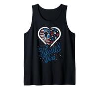 Thank You Veterans Day Bandera Americana Corazón Ejército Militar EE.UU Camiseta sin Mangas