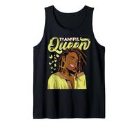 Thankful Black Queen Melanin Mujeres Niña Negra Chicas Mágicas Camiseta sin Mangas