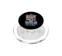 Thankful Blessed Kind of A Mess But Trusting God In All PopSockets PopGrip para MagSafe