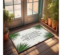 Thankful - Felpudo rústico con diseño de palmera enmarcada: "You Can'T Reuslippocrates.. Felpudo deportivo, bar, decoración divertida (40 x 60 cm)