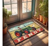Thankful - Felpudo vintage con diseño de tractor Fendt: un viaje a través del tiempo, felpudo deportivo, bar, decoración divertida (50 x 80 cm)