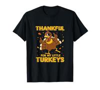 Thankful For My Little Turkeys Funny Thanksgiving Family Camiseta