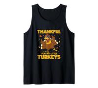 Thankful For My Little Turkeys Funny Thanksgiving Family Camiseta sin Mangas