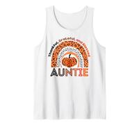 Thankful Grateful & Blessed Auntie Calabaza Leopardo Arco Iris Camiseta sin Mangas