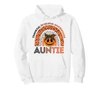 Thankful Grateful & Blessed Auntie Calabaza Leopardo Arco Iris Sudadera con Capucha