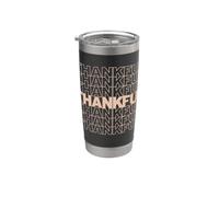 Thankful Grateful Blessed Hombres Mujeres Niños Niños Niños Niñas Vaso térmico de acero inoxidable de doble pared