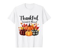 Thankful Grateful Blessed Leopard Pumpkin Acción Camiseta gráfica económica