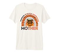 Thankful Grateful & Blessed Mother Calabaza Leopardo Arco Iris Camiseta Premium