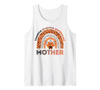 Thankful Grateful & Blessed Mother Calabaza Leopardo Arco Iris Camiseta sin Mangas