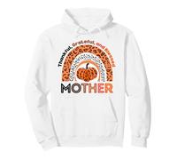 Thankful Grateful & Blessed Mother Calabaza Leopardo Arco Iris Sudadera con Capucha