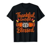 Thankful Grateful Blessed Pumpkin Gifts Thanksgiving Day Camiseta
