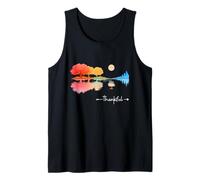 Thankful Guitar Lake Shadow Guitarists Lovers Thanksgiving Camiseta sin Mangas