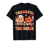 Thankful TICU Nurse Unidad de cuidados intensivos de Acción de Gracias Otoño Camiseta