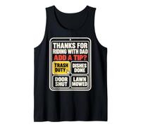 Thanks For Riding with Dad Add A Tip Chores Funny Dad Humor Camiseta sin Mangas