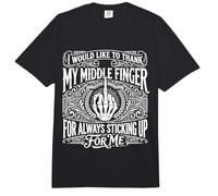 Thanks To My Middle Finger For Having My Back - Comfort Colors Adult Heavyweight T-Shirt