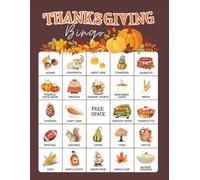 Thanksgiving Bingo: 32 Player Autumn and Thanksgiving Themed Party Games for School Classroom Parties, Holiday Festivities, Holiday Classroom Activities