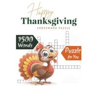 Thanksgiving Crossword Puzzle: Fun brain teasing activity for teens and adults.