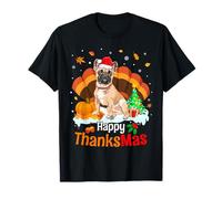 Thanksgiving French Bulldog Happy Christmas Frenchie Camiseta
