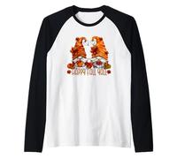 Thanksgiving Gnomes For Autumn Fall Holiday Happy Fall Yall Camiseta Manga Raglan