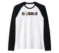 Thanksgiving Gobble Till You Wobble Gobble Camiseta Manga Raglan