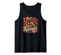 Thanksgiving Gravy is my Spirit Animal Funny Holiday Pavo Camiseta sin Mangas