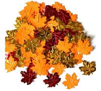 Thanksgiving Leaves Confetti - 2x2cm Interactive Fall Confetti Decoration | Autumn Leaves Table Decor |15g Fall Autumn Party Table Sequin Scatter For Wedding Birthday Halloween Party Decoration