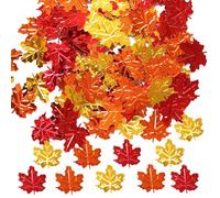 Thanksgiving Leaves Confetti - PVC, 0,79 x 0,79 in Autumn Decorations Table Confetti Festive And Colorful | Classic Fall Leaf Party Sprinkles, Holiday Table Scatter For Thanksgiving Dinner, Carnivals