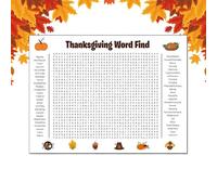 Thanksgiving Poster - Large Fun Interactive Arts Crafts | Fun Interactive Experience Activity Posters for Families | for Women Boys Girls Youth Teens Son Daughter Family Friends Coworkers