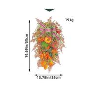 Thanksgiving pumpkin hanging tree harvest festival bow maple leaf wall hanging autumn outdoor door decoration