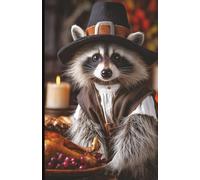 Thanksgiving Raccoon Dot Grid Journal: A Festive Autumn Notebook for Animal Lovers, Students, and Creative Writing