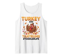 Thanksgiving Turkey and Tantrums Toddler Life Camiseta sin Mangas